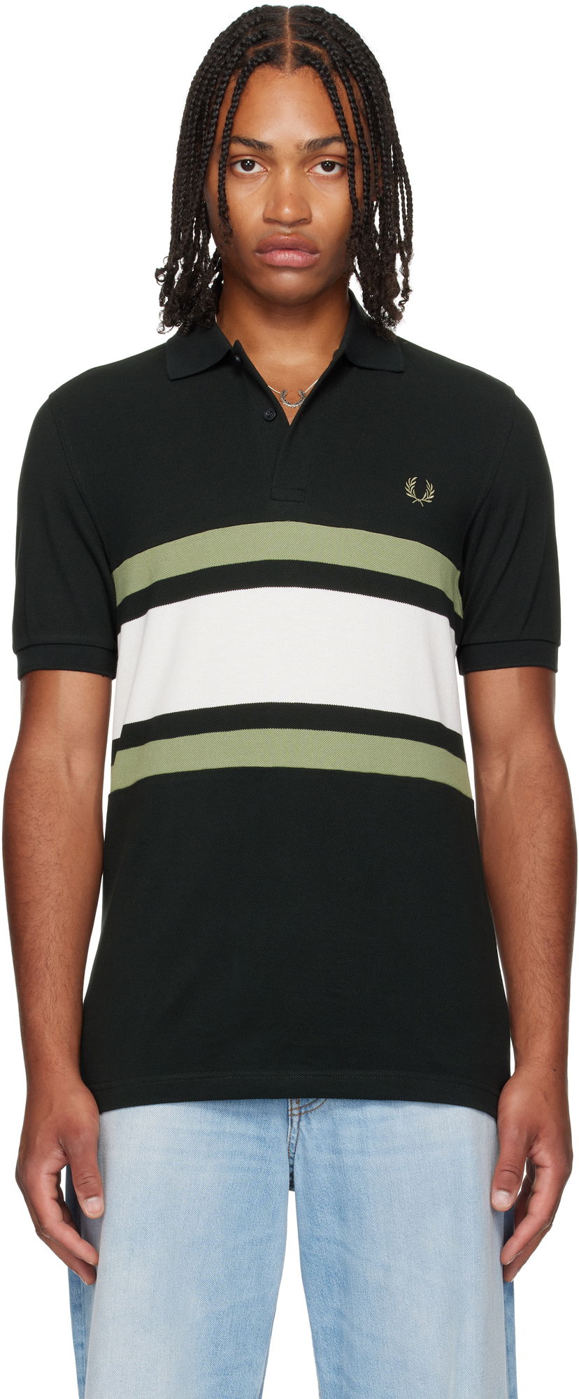 Poolopaita Fred Perry Fred Perry Panelled Polo Musta | M9903
