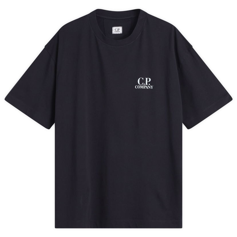 T-paita C.P. Company Logo Print T-Shirt Musta | 19CMTS103A-005100W-888