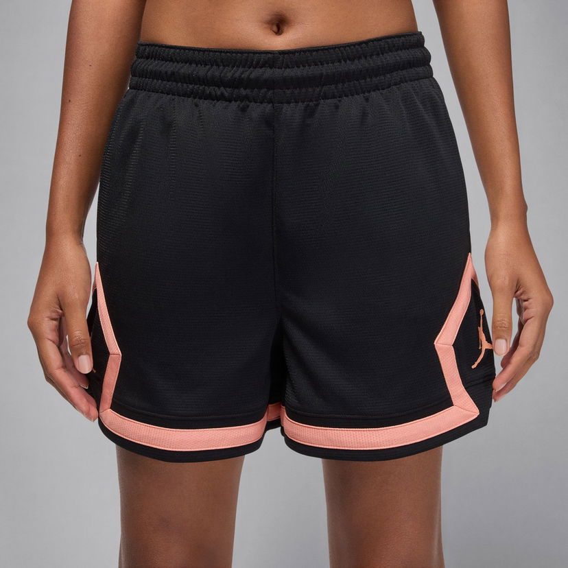 Shortsit Jordan Sport 4" Diamond Mesh Athletic Shorts with Contrast Trim Musta | FN5134-011