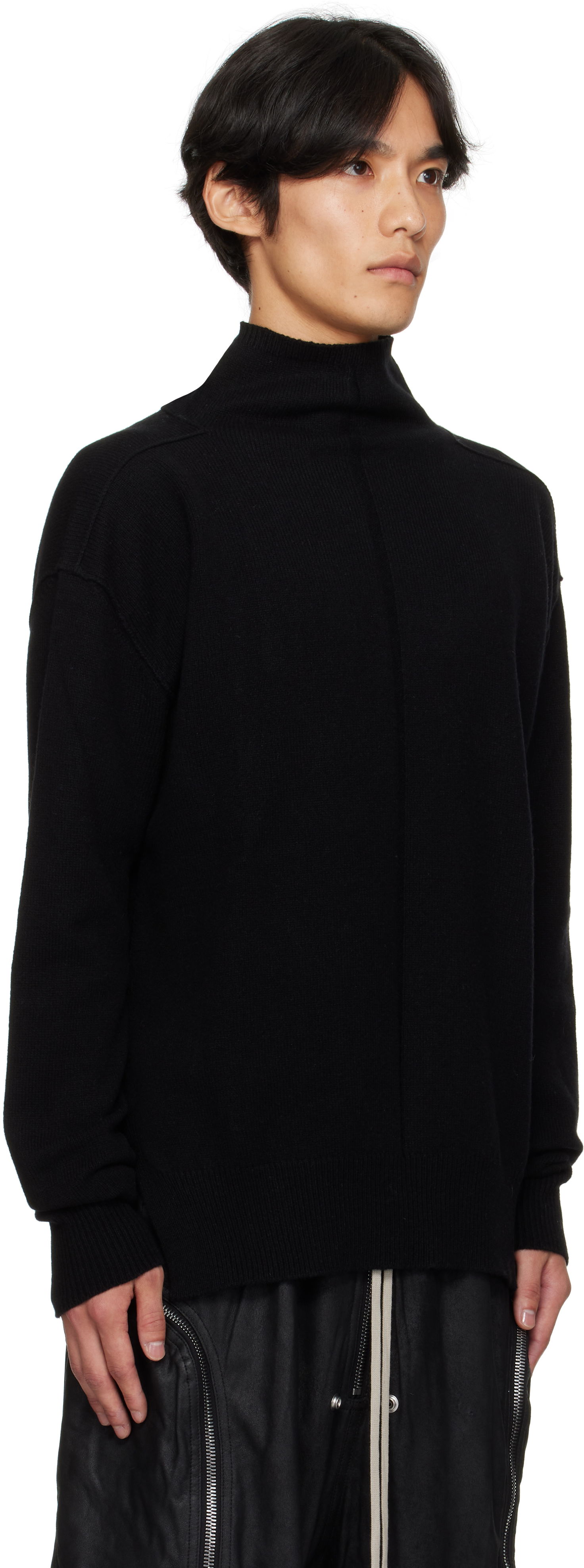 Villapaita Rick Owens Rick Owens Concordians Tabard Sweater Musta | RU02E1648 WSBR, 1