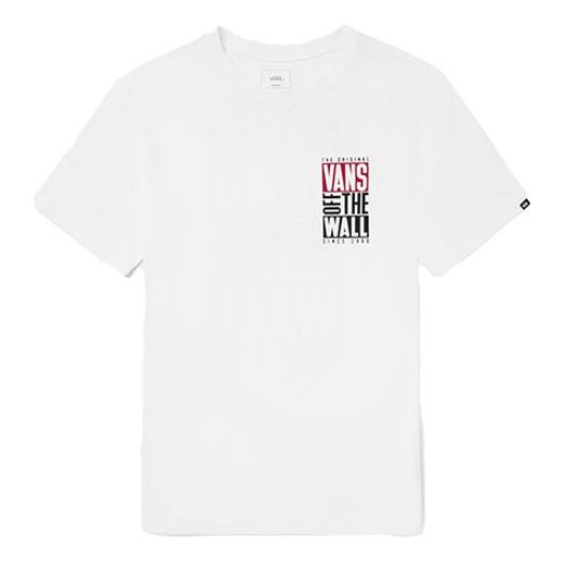 T-paita Vans Vans Alphabet Print T-Shirt Valkoinen | VN0A4MM5WHT