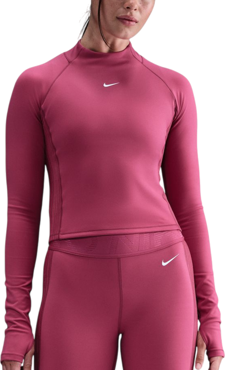 T-paita Nike Pro Long-Sleeve Mock Neck Performance Top Burgundia | hv3736-634, 0
