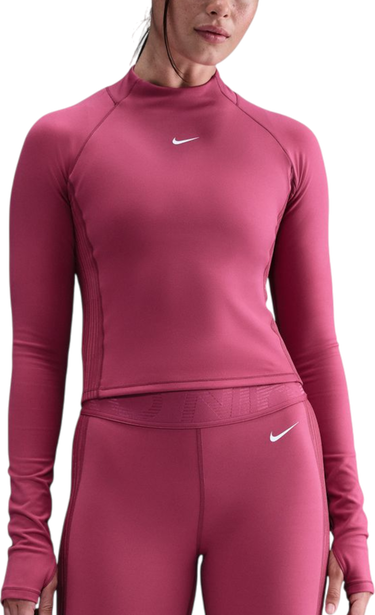 T-paita Nike Pro Long-Sleeve Mock Neck Performance Top Burgundia | hv3736-634, 0