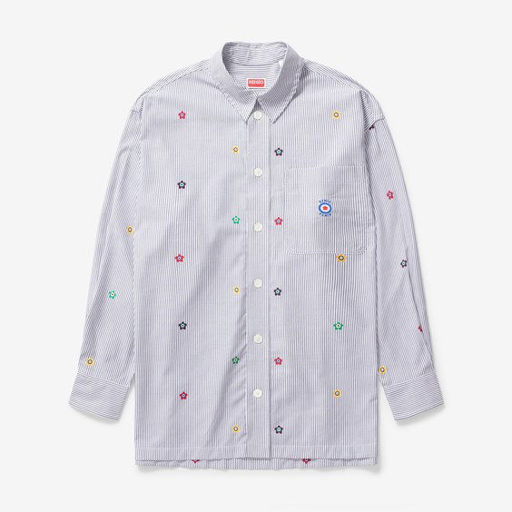Paita KENZO Target Oversized Shirt Harmaa | FD65CH5079LJ.97, 0
