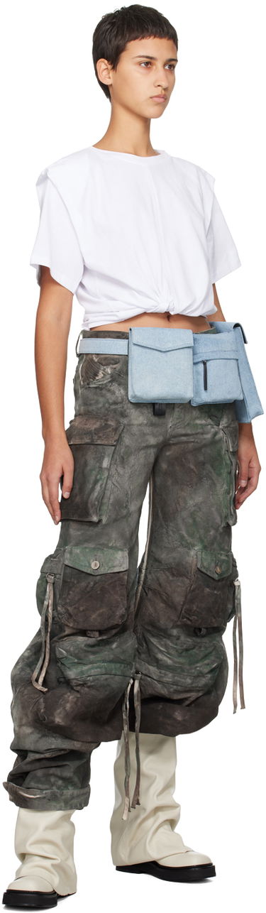 Crop top The Attico The Attico Denim Belt Bag Valkoinen | 241WKE11 D073, 3