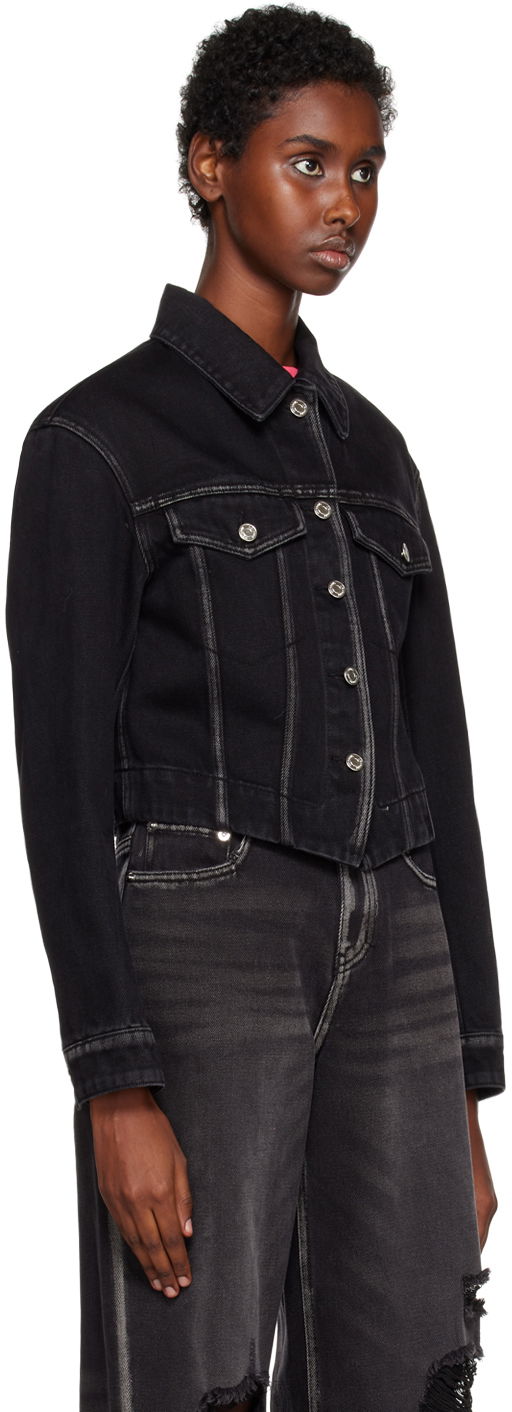 Takki We11done We11done V-Line Denim Jacket Musta | WD-DJ3-22-330-W-BK, 1