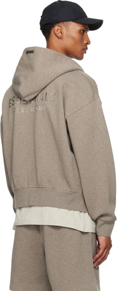 Huppari Fear of God Fear of God ESSENTIALS Classic Fit Fleece Zip-Up Hoodie Harmaa | 192SP254783F, 2