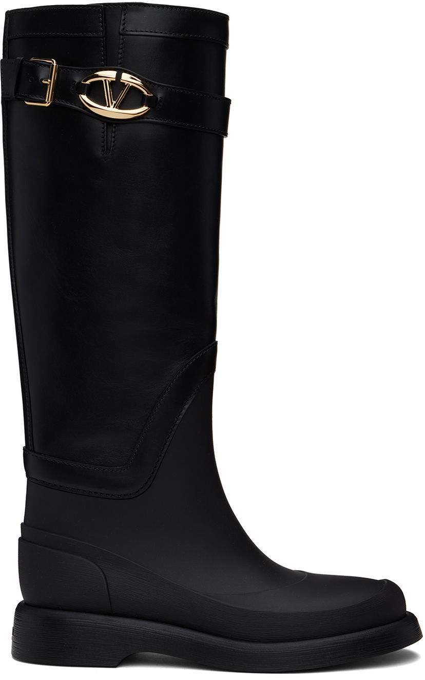 Vaatteet Valentino Valentino Garavani VLogo The Bold Edition Rain Boots Musta | 5W2S0JH7HEX