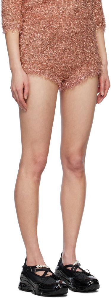Shortsit Simone Rocha Simone Rocha Tinsel Knit Shorts Vaaleanpunainen | PRMK3 0664, 1