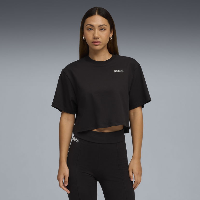 Crop top Puma PUMA x ROSÉ Women's Cropped T-Shirt Musta | 633806_01