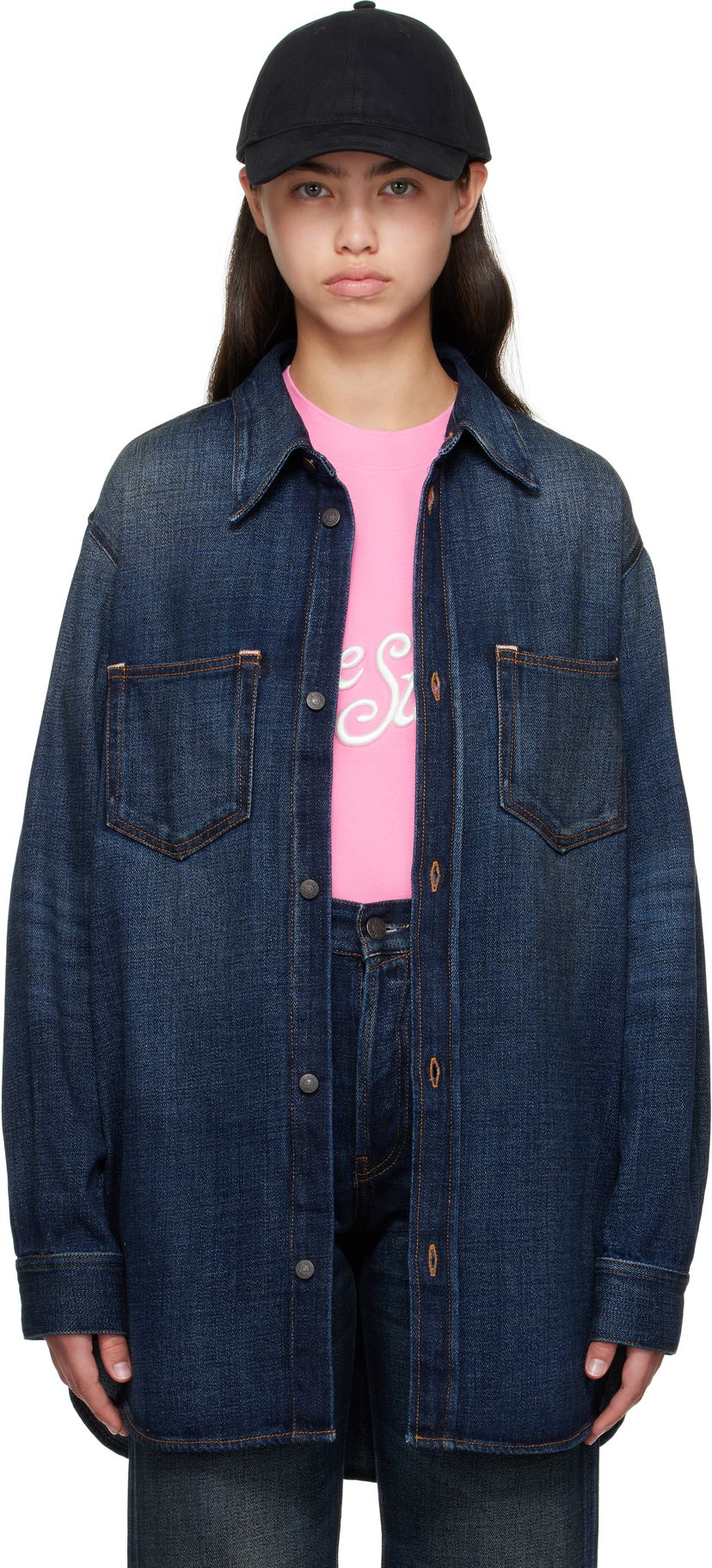 Paita Acne Studios Acne Studios Denim Button-Up Shirt Sininen | CB0112-