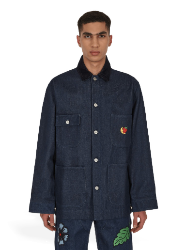 Takki Sky High Farm Embroidered Denim Chore Coat Tummansininen | SHF01C002 1