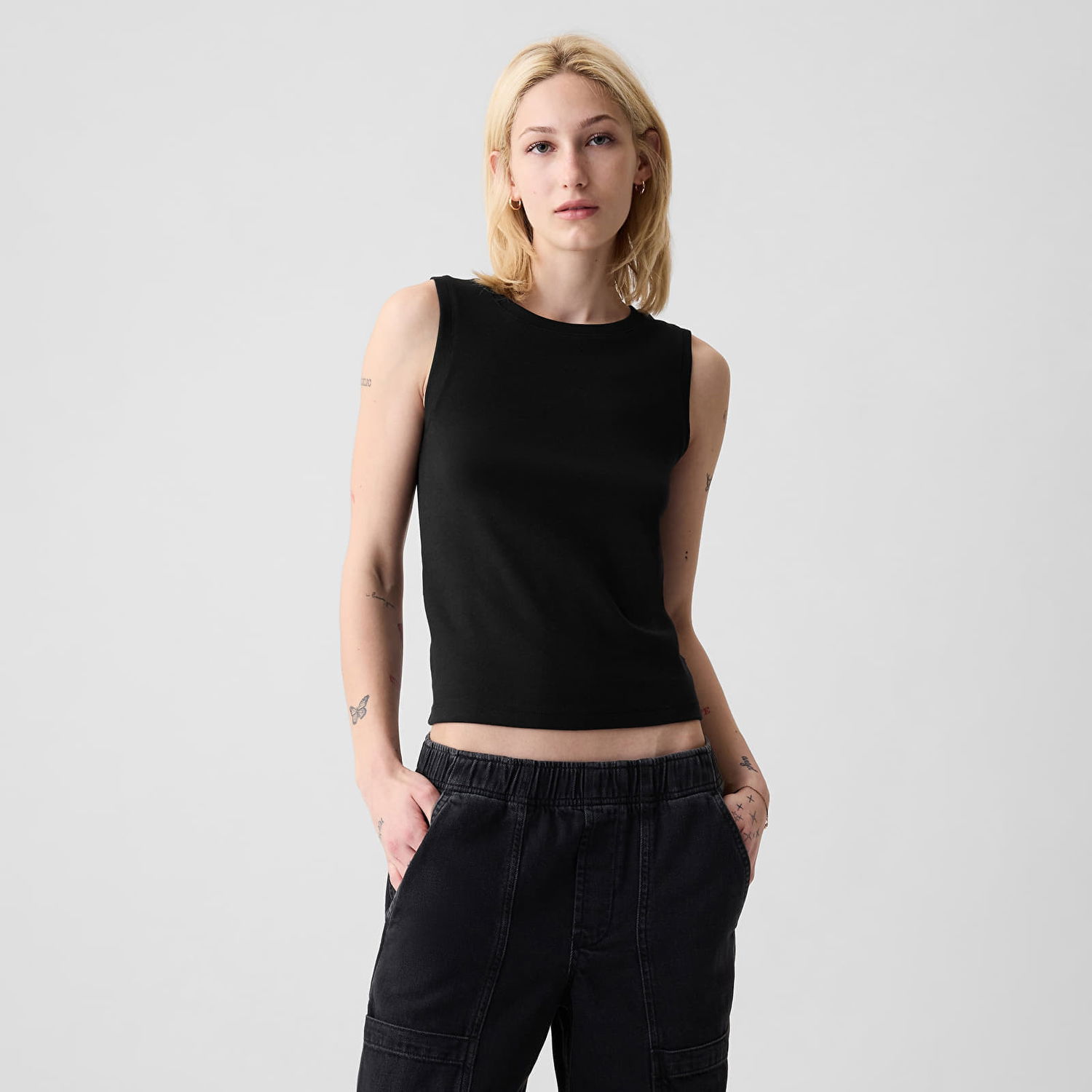 Tankkitoppi GAP Sleeveless Modal Shell Black Musta | 540735-01, 0