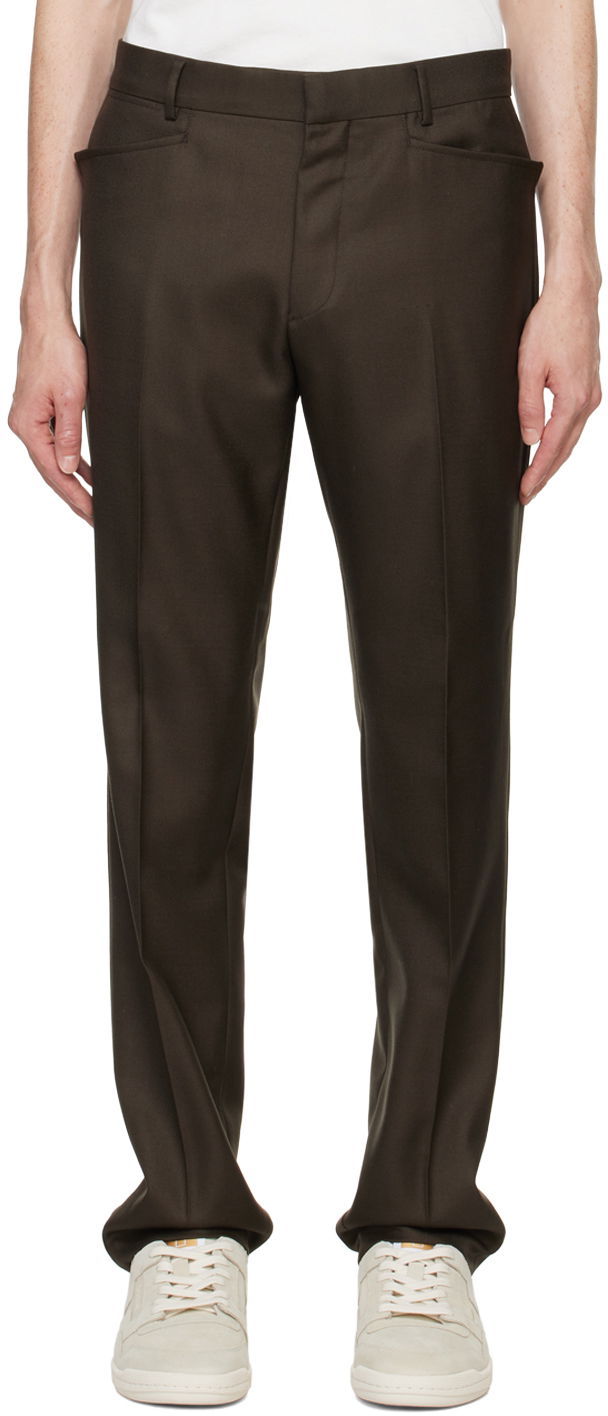 Housut Tom Ford Brown Atticus Western Pocket Trousers Musta | PLAW01-WMS22