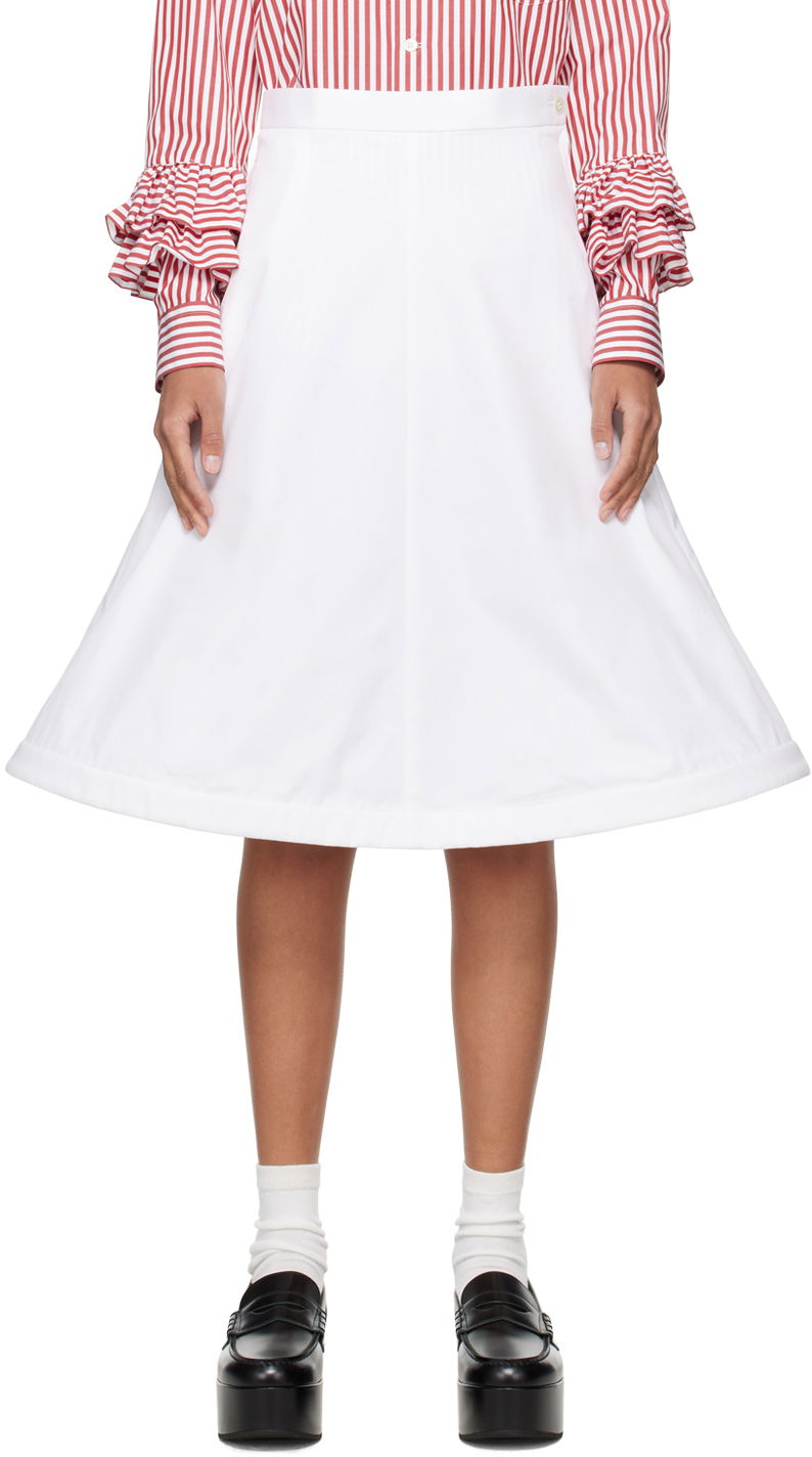 Hame Comme des Garçons Comme des Garçons Girl Wire Midi Skirt Valkoinen | NM-S008-051