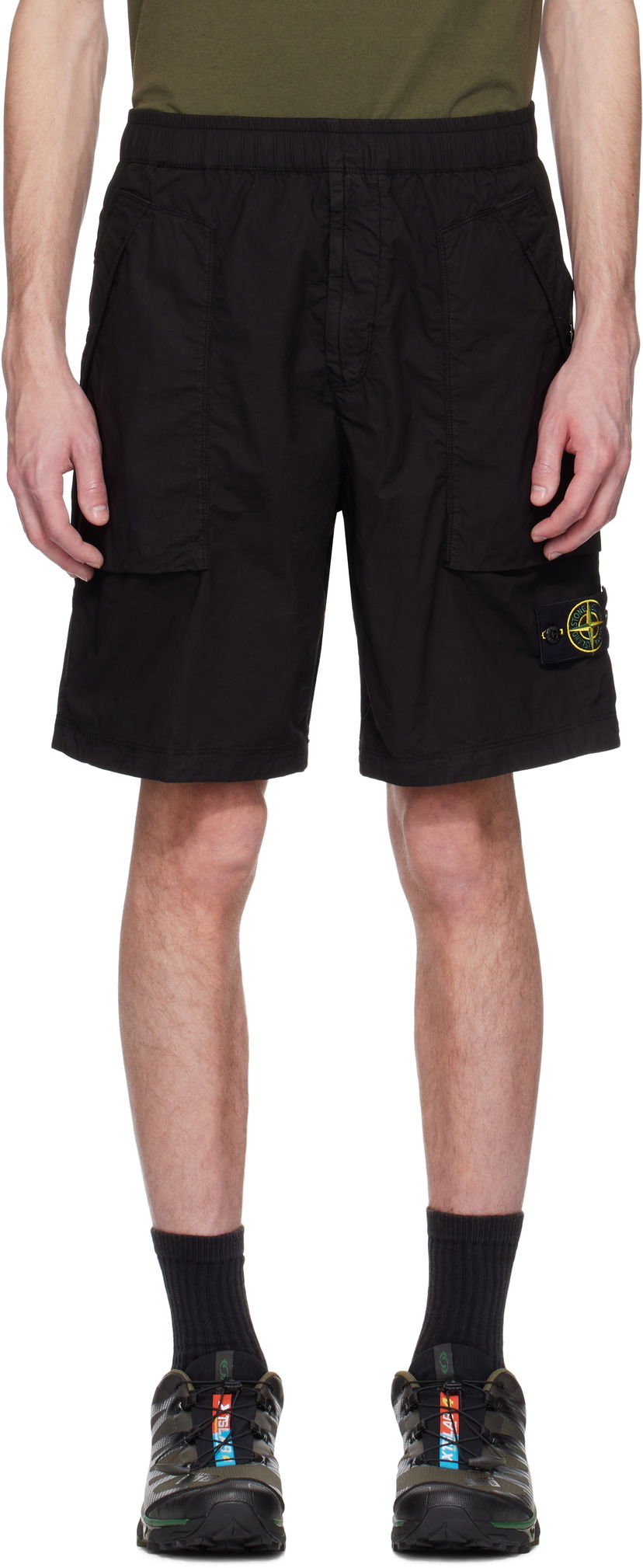 Shortsit Stone Island Stone Island Stretch Cotton Shorts Musta | K1S15 L100009 S0003