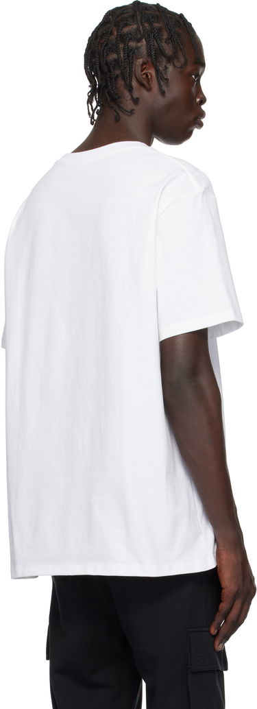 T-paita Balmain Flocked Logo T-Shirt Valkoinen | EH1EG010BC86, 2
