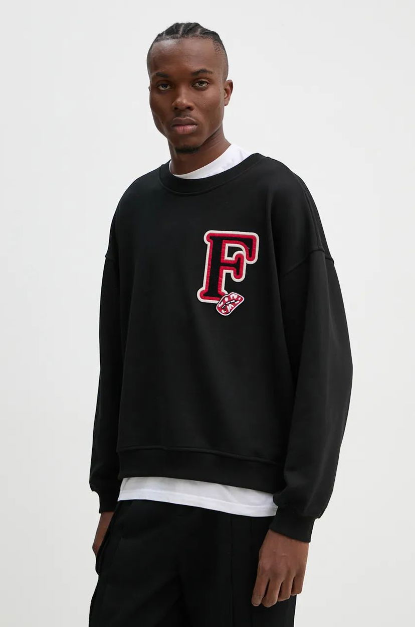 Huppari Fiorucci Applique Sweatshirt Musta | U01FMSCR188CJ05BK02