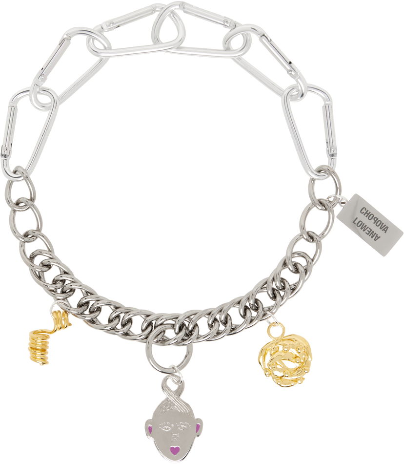 Kaulakoru Chopova Lowena Chopova Lowena Triple Curl Charm Necklace Metallinen | 6587