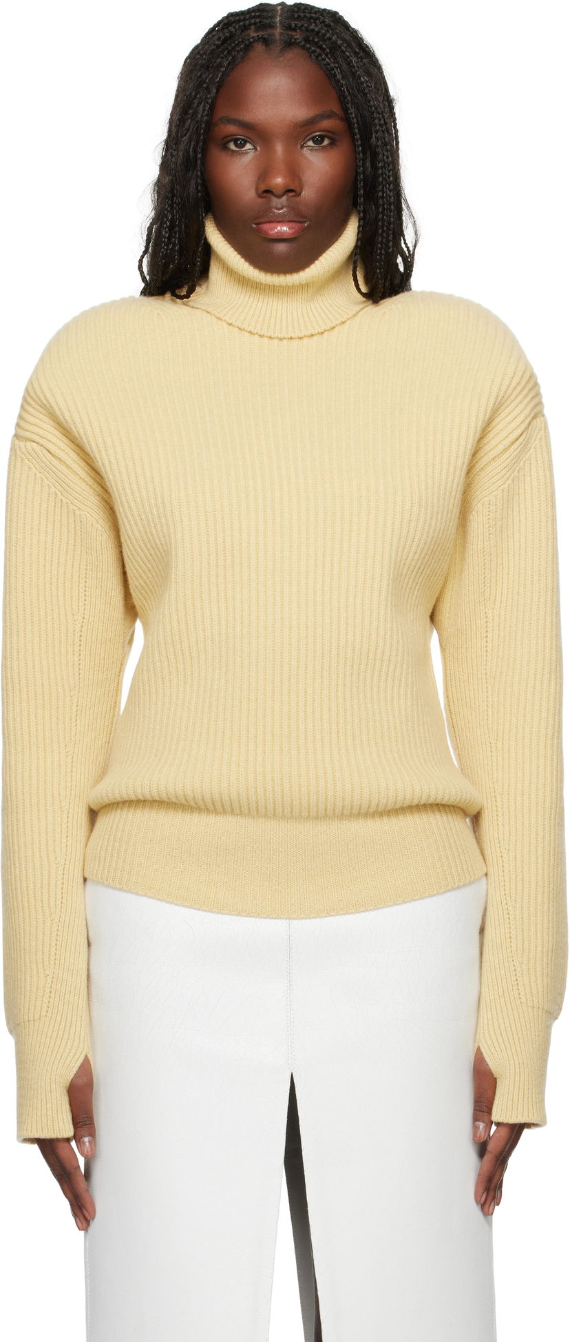 Villapaita Stella McCartney Long-Sleeve Turtleneck Sweater Keltainen | 6K08703S2528