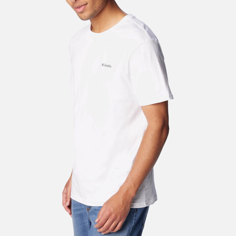 T-paita Columbia Columbia Basic Logo Organic Cotton T-Shirt Valkoinen | 1680053-112