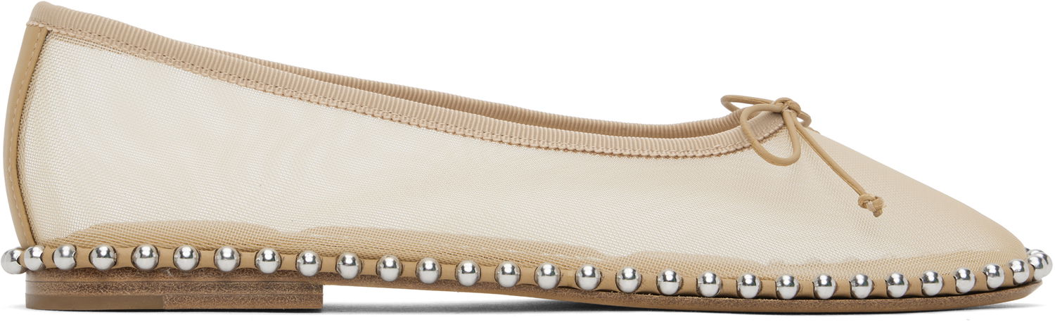 Vaatteet Alexander Wang Alexander Wang Lina Ballchain Ballerina Flats Beige | 30125F046, 0
