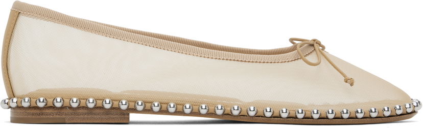 Vaatteet Alexander Wang Alexander Wang Lina Ballchain Ballerina Flats Beige | 30125F046