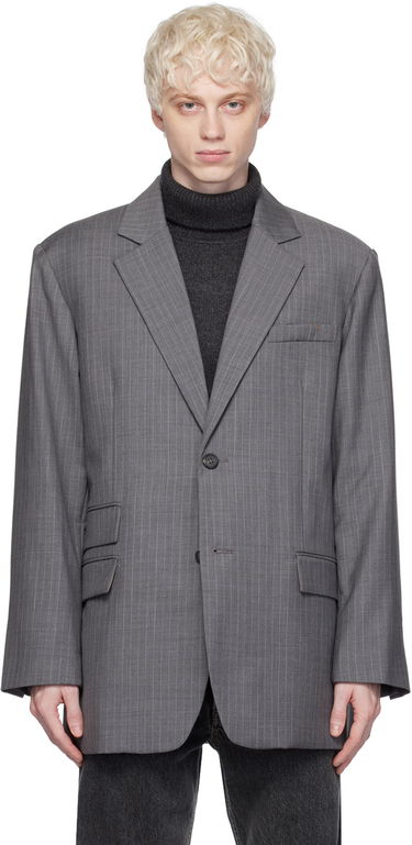 Takki Helmut Lang Oversized Pinstripe Blazer Harmaa | N09HM104, 0