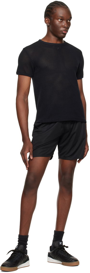 T-paita Courrèges Semi-Sheer T-Shirt Musta | 124JTS123JS0069, 3