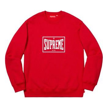 Villapaita Supreme Supreme SS19 Warm Up Crewneck Pullover Punainen | SUP-SS19-412