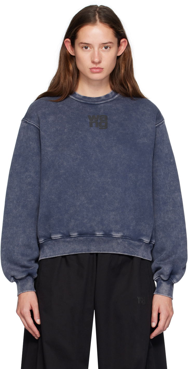 Huppari Alexander Wang Alexander Wang.t Puff Logo Sweatshirt Sininen | 4CC3241518