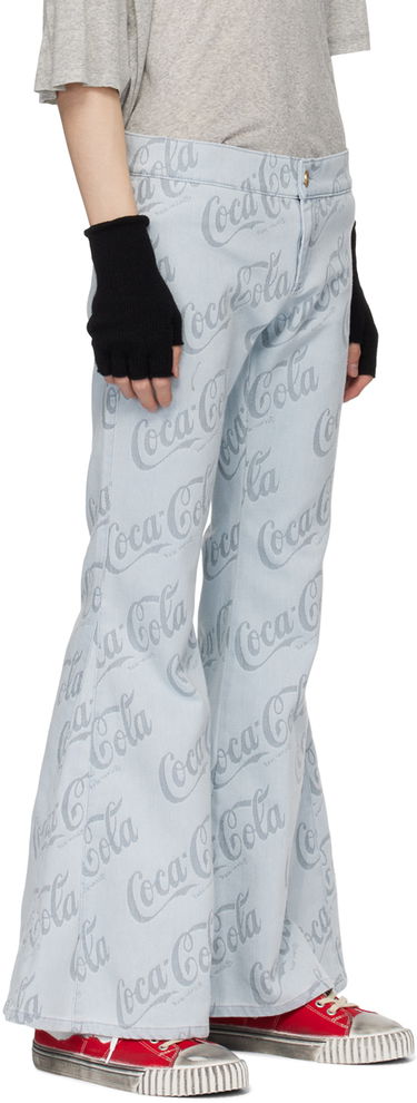 Jeans ERL Jacquard Logo Pattern Flare Jeans Sininen | ERL08P014, 1