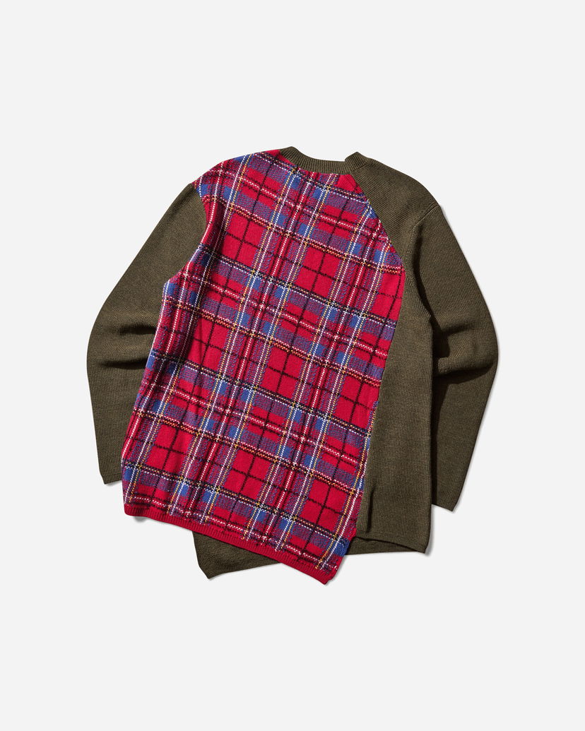 Villapaita Comme des Garçons Asymmetric Paneled Sweater Vihreä | PP-N006-W25 1