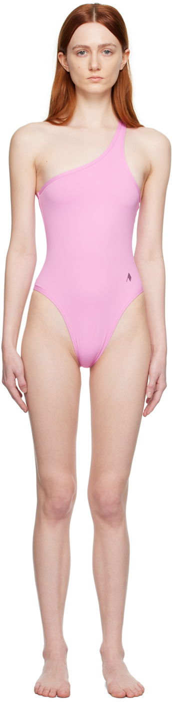 Uimapuvut The Attico Attico Single-Shoulder One-Piece Swimsuit Vaaleanpunainen | 233WBB69 PA21