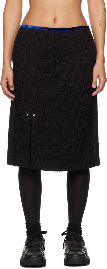 Hame ADER ERROR Ruga Product. 64 Black Midi Skirt Musta | BN01FWSK0203BK, 0
