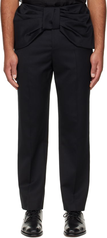 Housut Simone Rocha Simone Rocha Bow Waist Straight Leg Trousers Musta | 4170 1217, 0