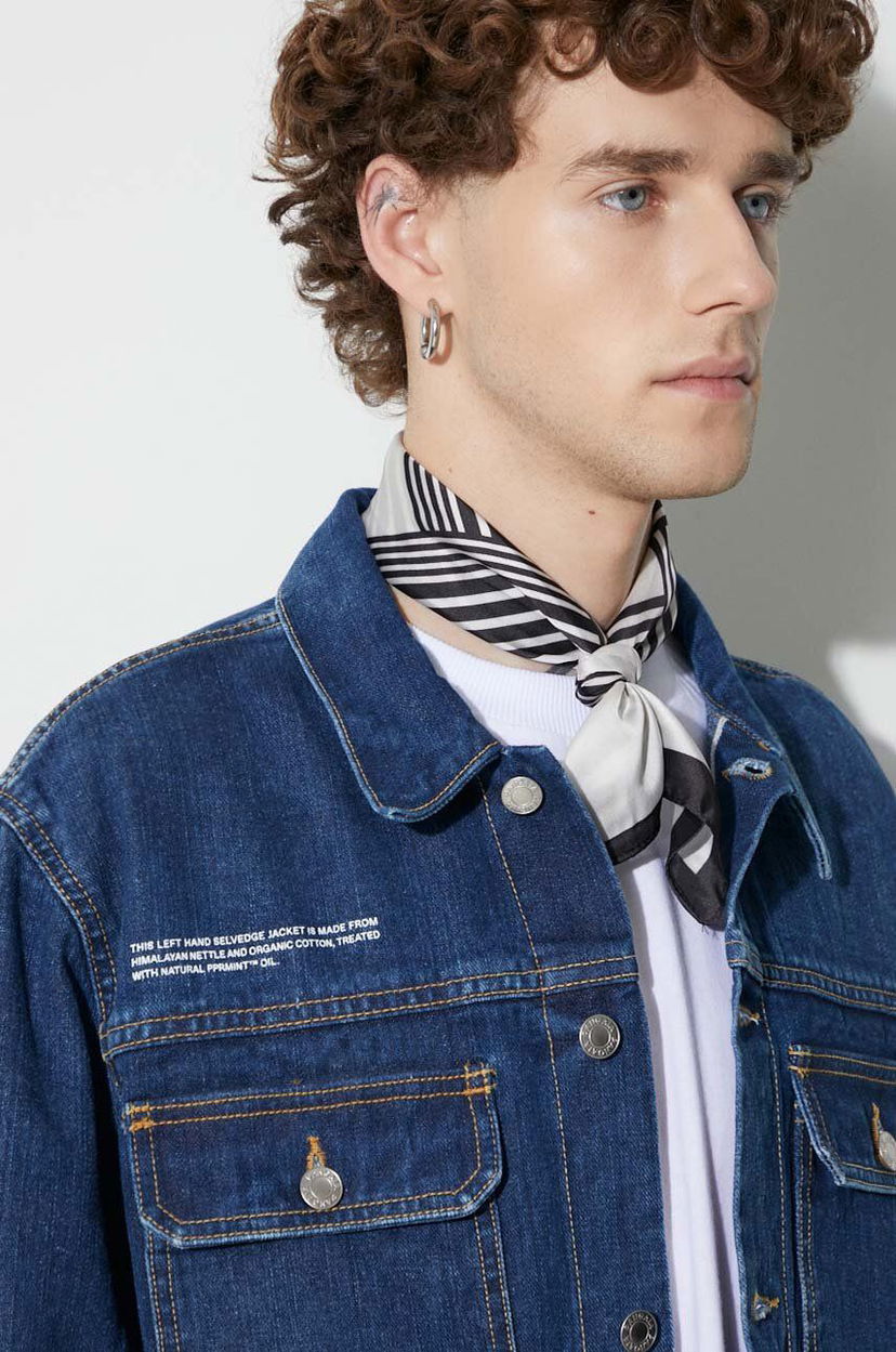 Takki PANGAIA Pangaia Himalayan Nettle & Organic Cotton Denim Jacket Sininen | 10000336