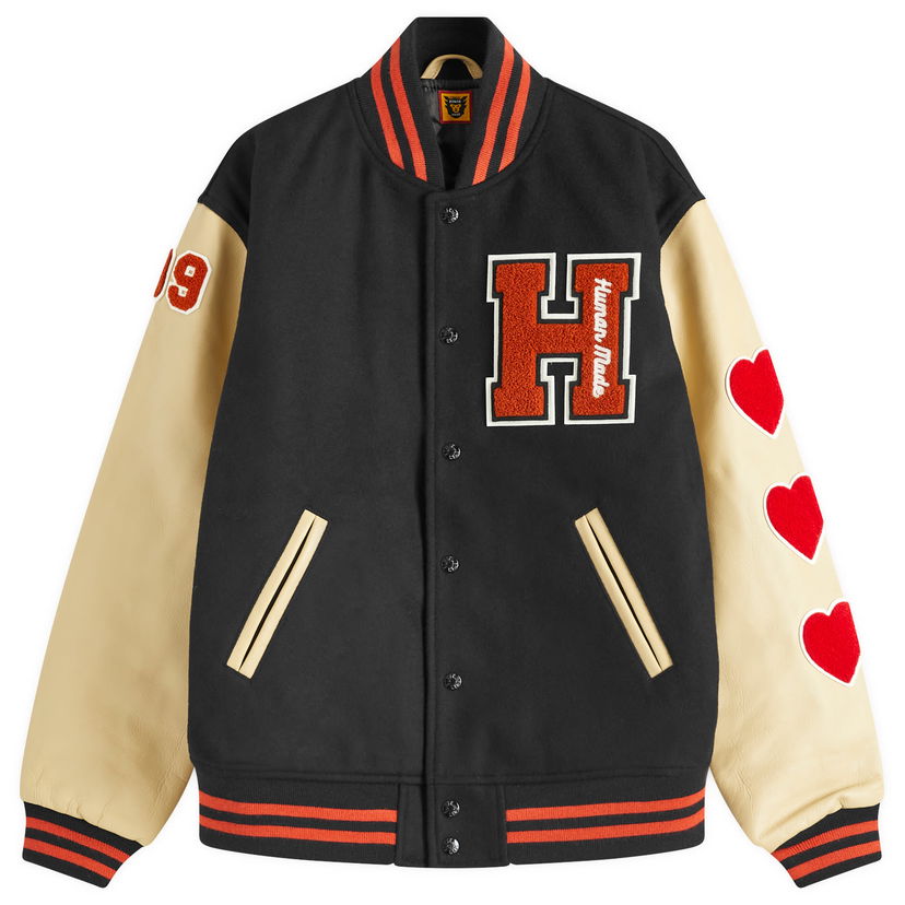Bomber-takki Human Made Human Made Varsity Jacket Musta | HM28JK016-BK