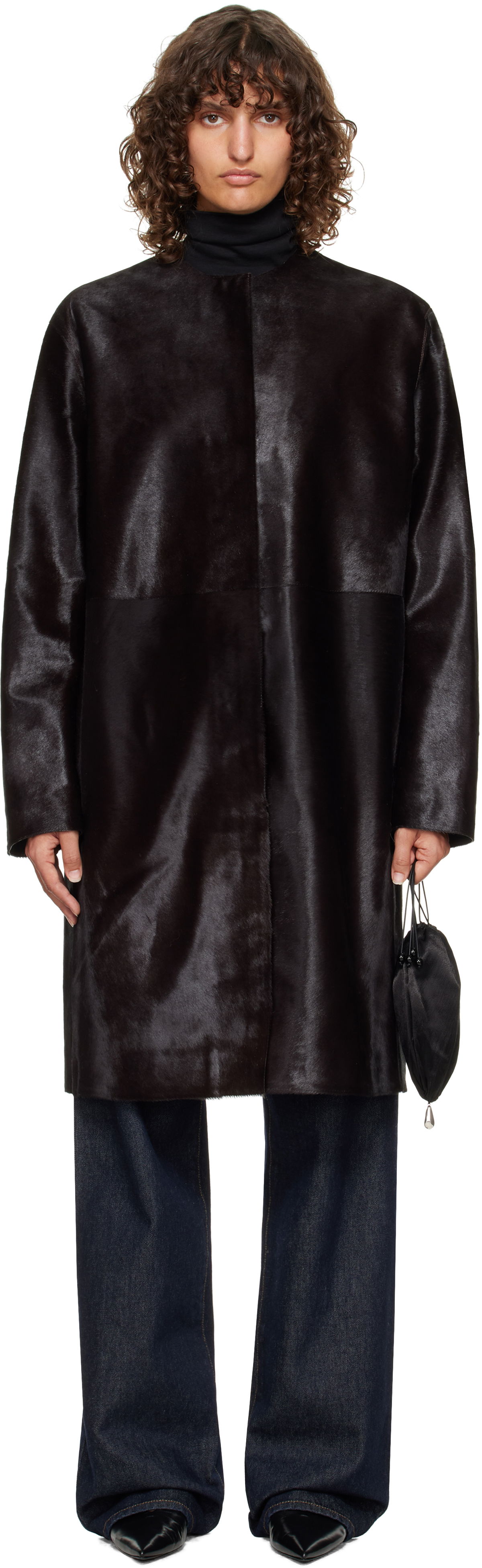 Takit Loulou de Saison Loulou de Saison Miller Pony Effect Leather Coat Musta | MILLER, 0