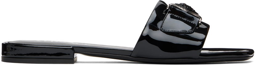 Tennarit ja kengät Versace Black Medusa Buckle Leather Mules Musta | 1014877_D2VE