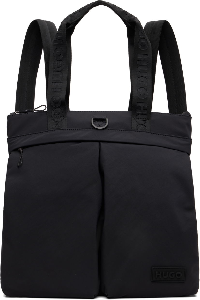 Reppu BOSS Hugo 3D Logo Patch Tote Backpack Musta | 50551789