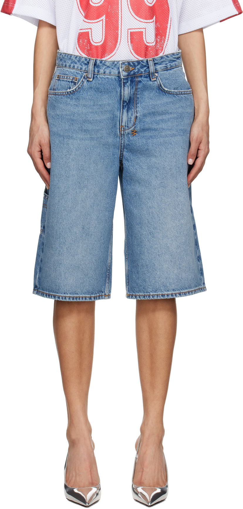Shortsit Ksubi Ksubi Low Rider Swept Denim Shorts Sininen | WSP25WA007