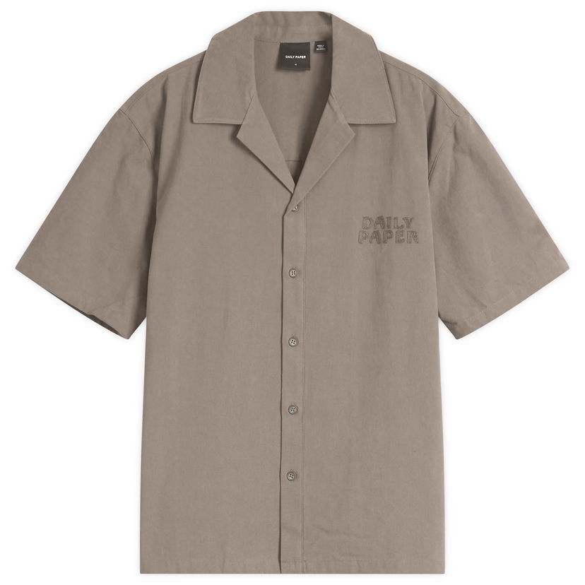 Paita DAILY PAPER Daily Paper Chain Stitch Vacation Shirt, Size Large Beige | 2511125