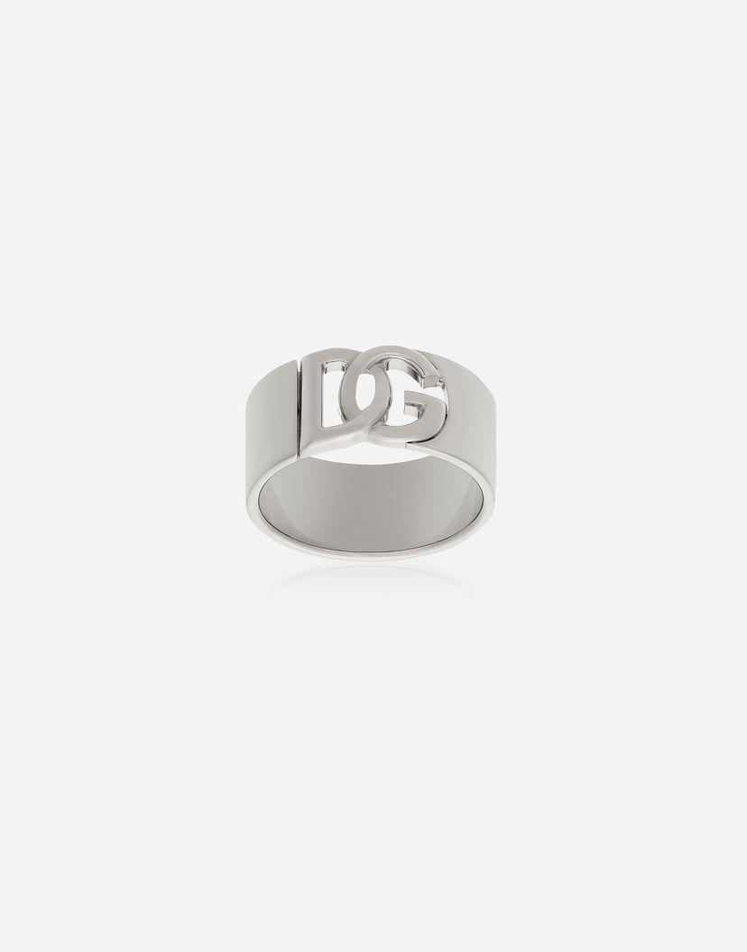 Sormus Dolce & Gabbana Silver Cut-Out Logo Ring Metallinen | WRQ5P1W111187655