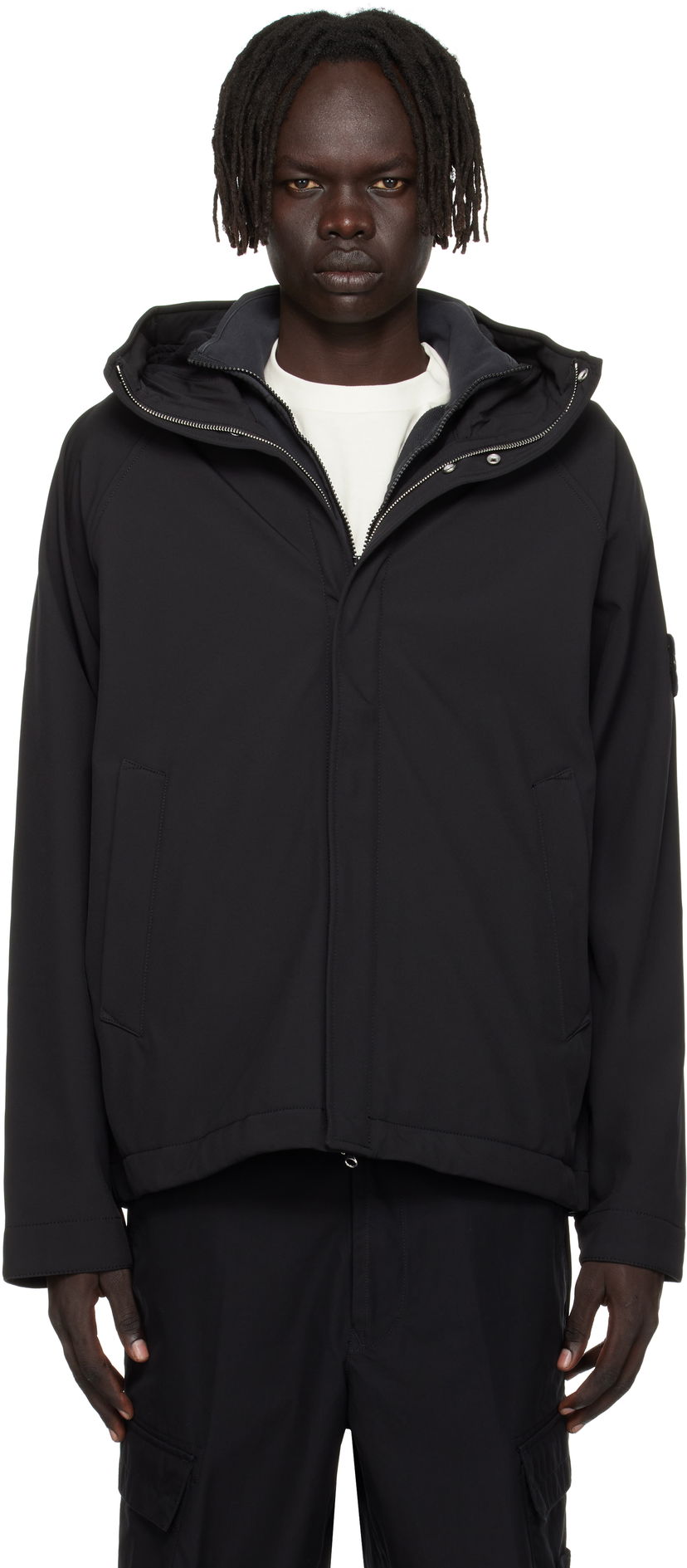 Takki Stone Island Soft Shell-R E.Dye Hooded Jacket Musta | K2S15 Q100010 S0B22