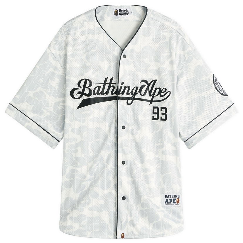 Jersey BAPE Bathing Ape Camo Baseball Jersey Valkoinen | 001SRL301003M-GRY