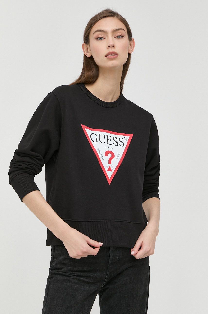 Huppari GUESS Triangle Sweatshirt Musta | W2YQ16.KBA10, 0