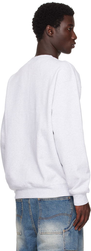 Huppari Dime Dime Cursive Small Logo Crewneck Sweatshirt Harmaa | DIMESU2538ASH, 2