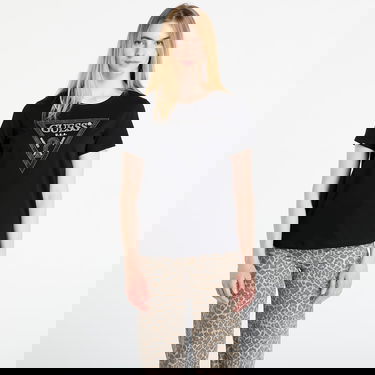 T-paita GUESS GUESS Krystal Triangle Tee Musta | W5BI18I3Z14-JBLK, 0