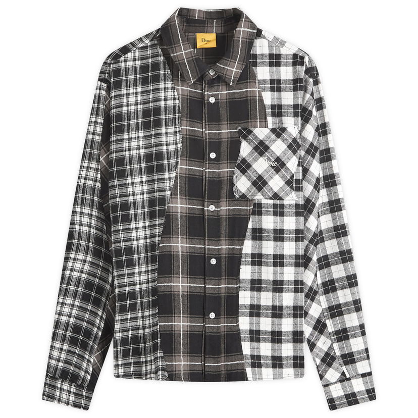 Paita Dime Triple Plaid Shirt Musta | DIMEHO249BLK